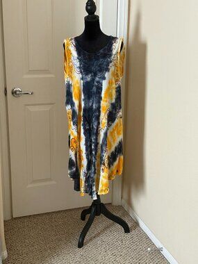 TRUE ROCK Embroidered Tie-Dye Dress, One Size